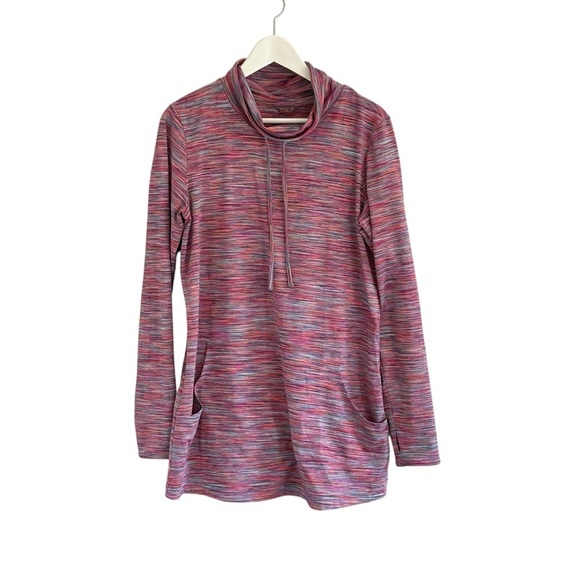 Merrell Select Wick Funnel Neck Pullover Pink Womens Tunic Pink Size Large - Picture 2 of 7